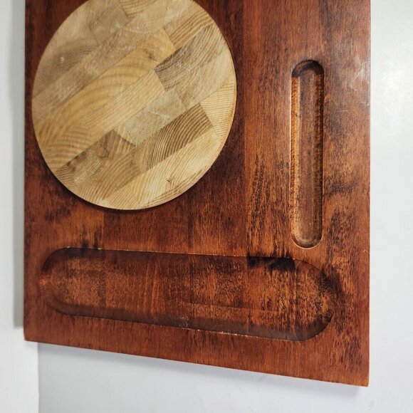 Baribocraft Charcuterie Board with Inset Vintage Cheese Server Mid Century - Picture 4 of 9